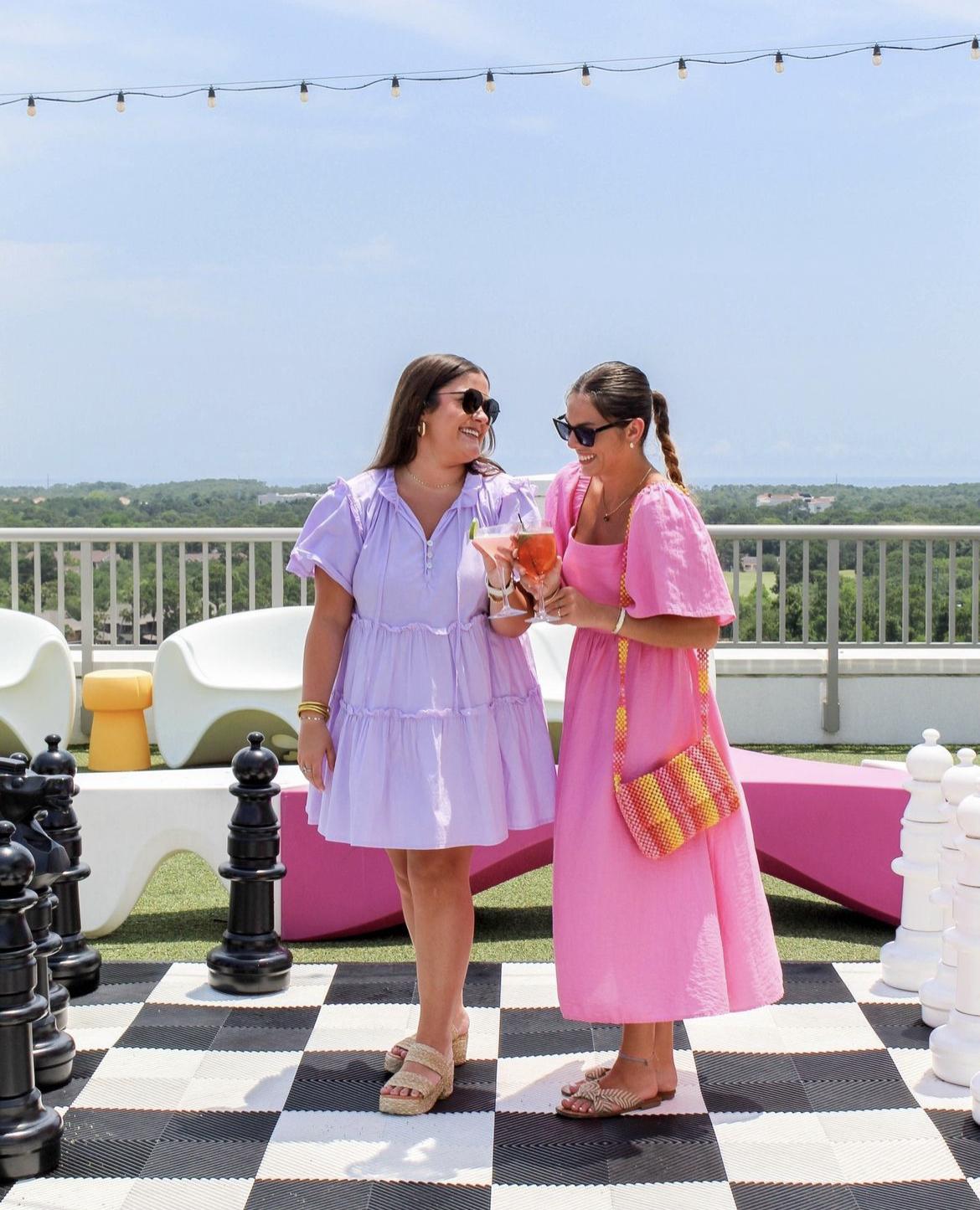 Ladies standing on the rooftop of Hotel Effie. 