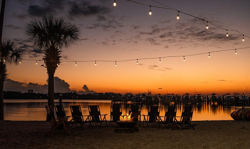 Bonfire at Sunset